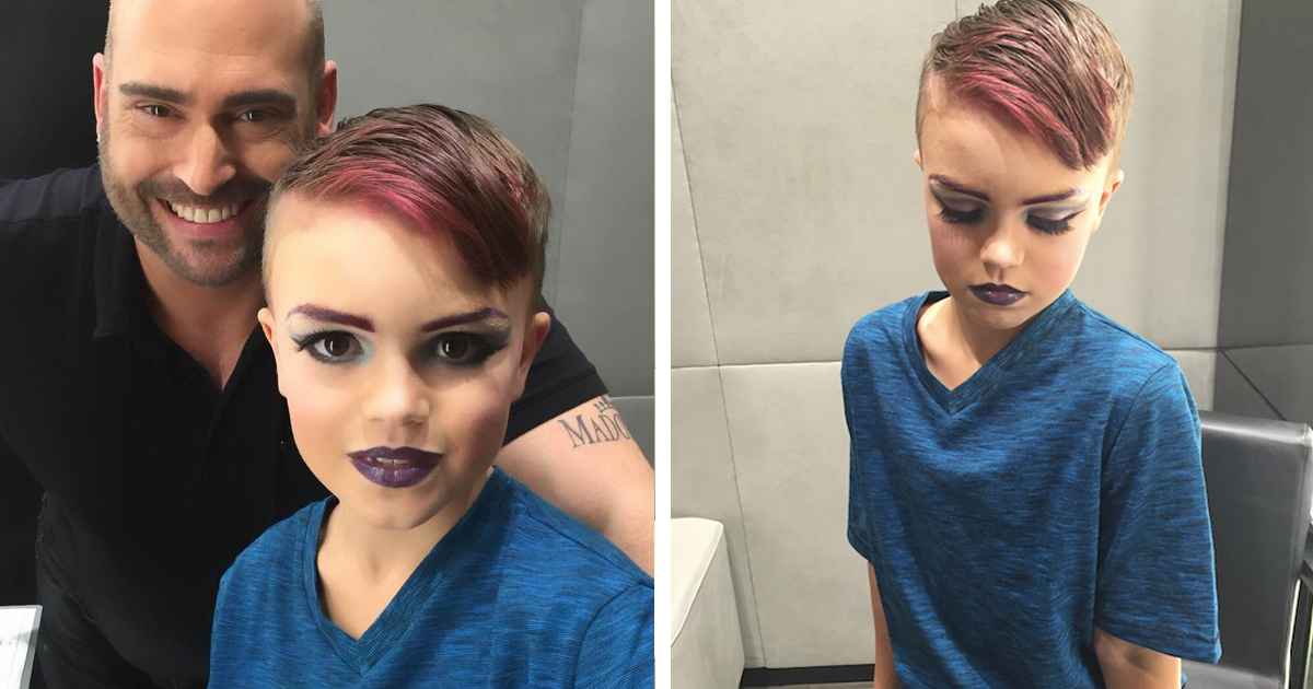 8-Year-Old Boy Wanted To Learn Makeup And His Mom Bought Him A Lesson