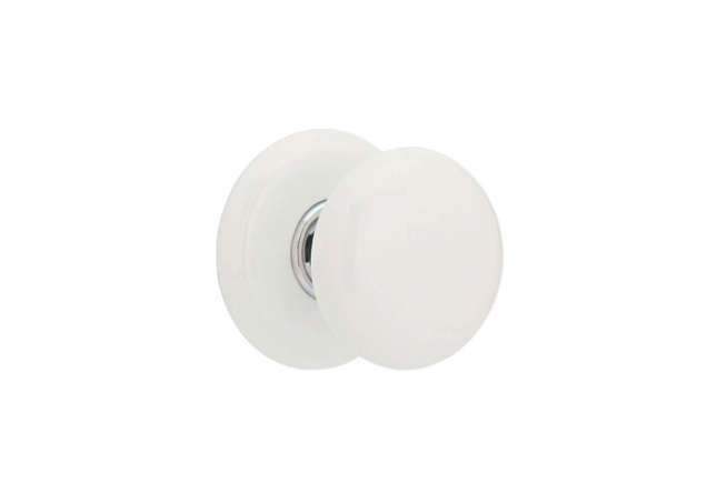 Emtek Ice White Door Knob Set